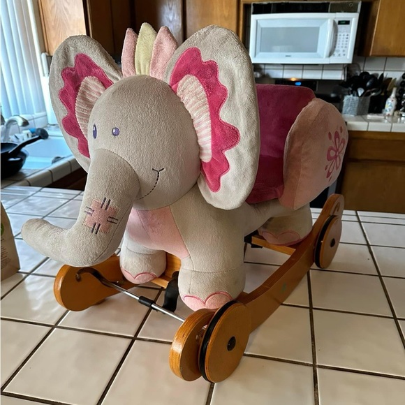 Toddler Plush Elephant Rocking Horse for girl - Picture 1 of 4